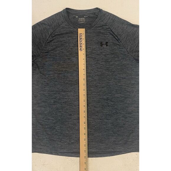 Under Armour Shirt The Tech Tee Mens L Grey Loose Short Sleeve Athletic Running - Picture 8 of 9